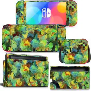 Printing Skin Sticker Decal for Switch NSConsole  Controller Dock Skin Vinyl Protective Film Para Coque(1234)