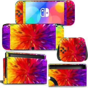 Printing Skin Sticker Decal for Switch NSConsole  Controller Dock Skin Vinyl Protective Film Para Coque(1234)