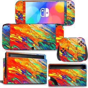Printing Skin Sticker Decal for Switch NSConsole  Controller Dock Skin Vinyl Protective Film Para Coque(1234)