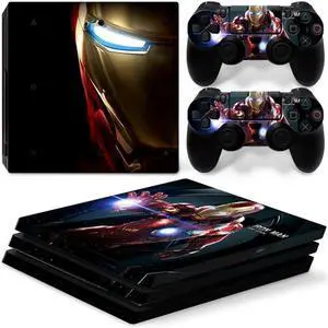 Iron Man Vinyl Skin Sticker for PS4 Pro Console 2 Controllers Decal Film Para Game Accessories(TN-P4Pro-0979)