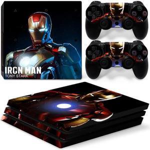 Iron Man Vinyl Skin Sticker for PS4 Pro Console 2 Controllers Decal Film Para Game Accessories(TN-P4Pro-0984)