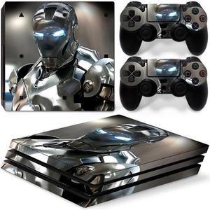 Iron Man Vinyl Skin Sticker for PS4 Pro Console 2 Controllers Decal Film Para Game Accessories(TN-P4Pro-0985)