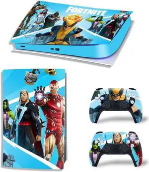Captain America PS5 Digital Edition Skin Sticker Decal for PS5Console 2 Controllers PS5 Sticker Vinyl(TN-PS5Digital-2258)