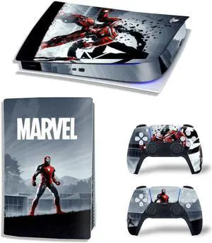 Captain America PS5 Digital Edition Skin Sticker Decal for PS5Console 2 Controllers PS5 Sticker Vinyl(TN-PS5Digital-2258)