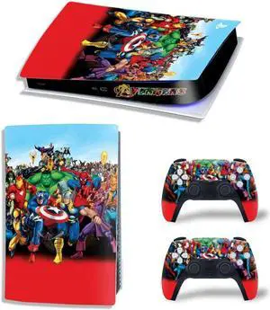 Captain America PS5 Digital Edition Skin Sticker Decal for PS5Console 2 Controllers PS5 Sticker Vinyl(TN-PS5Digital-2258)