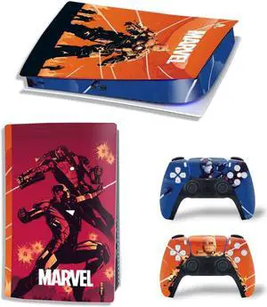 Captain America PS5 Digital Edition Skin Sticker Decal for PS5Console 2 Controllers PS5 Sticker Vinyl(TN-PS5Digital-2258)