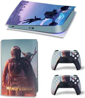Star Wars PS5 Digital Edition Skin Sticker Decal for PS5Console and 2 Controllers PS5 Skin Sticker Vinyl Film(TN-PS5Digital-4703)
