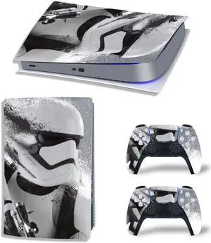 Star Wars PS5 Digital Edition Skin Sticker Decal for PS5Console and 2 Controllers PS5 Skin Sticker Vinyl Film(TN-PS5Digital-4722)