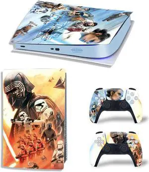 Star Wars PS5 Digital Edition Skin Sticker Decal for PS5Console and 2 Controllers PS5 Skin Sticker Vinyl Film(TN-PS5Digital-4724)