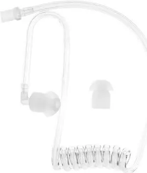 Transparent Coil Acoustic Air Tube Earplug Replacement For Radio Earpiece Headse