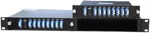 2 units Mux Demux 8 channels LGX by single fiber with 1U 19 Rack Mount Box