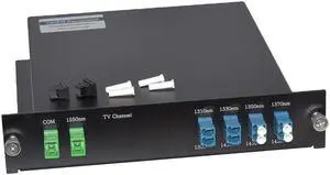 9CH Mux/DeMux, 8-channel Mux/Demux 1310nm-1450nm Single Fiber LGX Box with 1550nm TV Channel