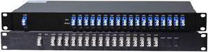 LC/UPC 16ch Mux/Demux 1U Rack Mount Dual Fiber 1310nm~1610nm