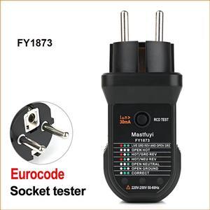 Latest Socket Tester Outlet Tester RCD GFCI NCV Test Outlet Checker EU US UK Plug Ground Zero Line 30mA Smart Socket Detector plug specification: US plug(Ordinary)