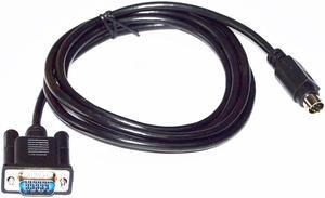 VGA 15-PIN MALE TO MINI DIN 8-PIN TV BOX TO COMPUTER GRAPHICS CARD CABLE VGA TO 8-PIN CABLE 
2M Length(2M Length)
