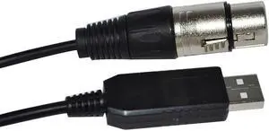 FT232RL USB TO RS485 3PIN 3P DMX512 DMX 512 XLR FEMALE CONVERTER CABLE FOR FREESTYLER STAGE LIGHTNING CONTROLLER KABLE (Color D)
Cable length:5M