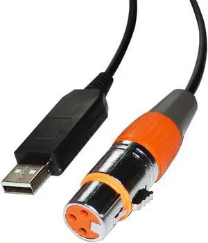 FT232RL USB TO RS485 3PIN 3P DMX512 DMX 512 XLR FEMALE CONVERTER CABLE FOR FREESTYLER STAGE LIGHTNING CONTROLLER KABLE (Color A)
Cable length:(1M)