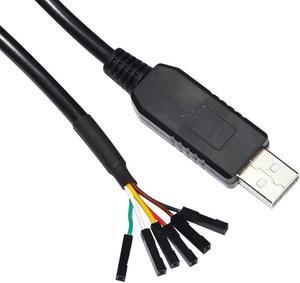 FT232RL USB TO UART TTL 3.3V 5V 6PIN 0.1" PITCH JUMPER DOWNLOAD CABLE COMPATIBLE WITH TTL-232R-3V3 VCC GND TXD RXD (TTL 3.3V 1x1 6P)
Cable length:(3M)