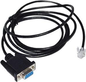 RS232 DB9 D-SUB 9PIN TO RJ11 RJ12 6P4C ADAPTER SYNSCAN FLASH UPGRADE CABLE FOR PC TO SKYWATCHER SYNSCAN HC HAND CONTROLLER KABLE Cable length:1M