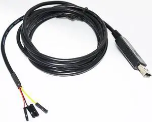 FT232RL USB TO RS232 CONVERTER 4PIN 4 WAY JUMPER DEBUG DOWNLOAD CABLE FOR RASPBERRY PI WITH PINOUT VCC GND TXD RXD (FT232RL Chip)
Cable length:(1.8M)