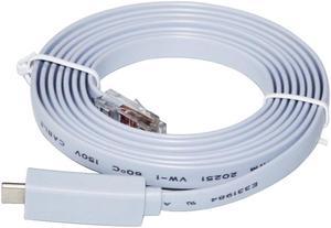 1.8M FT232RL TYPE C TO RS232 RJ45 ADAPTER CONSOLE CABLE FOR C-ISCO H3C HP ARBA HUAWEI ROUTER