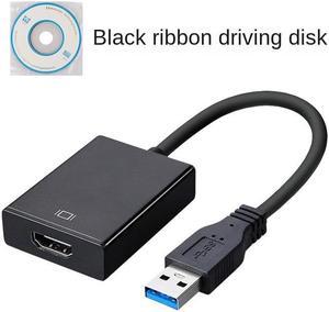 1080P 60HZ HD Portable USB 3.0 To HDMI-compatible Audio Video Adapter Converter Cable High Speed 5 Gbps for Windows 7/8/10 PC(Driver Free - White)