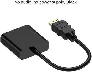 HDMI-compatible To VGA Switch Adapter Audio Power Supply HD 1080P for Laptop PC Monitor TV Projector Cable Converter(black)