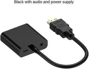 HDMI-compatible To VGA Switch Adapter Audio Power Supply HD 1080P for Laptop PC Monitor TV Projector Cable Converter(with audio   power)