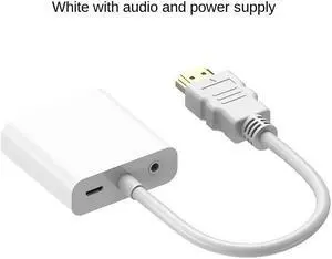 HDMI-compatible To VGA Switch Adapter Audio Power Supply HD 1080P for Laptop PC Monitor TV Projector Cable Converter(with audio   power)