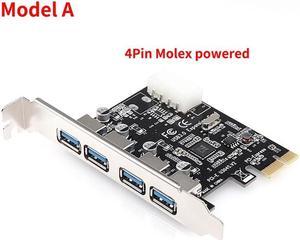 4 Port USB 3.0 PCI-E Expansion Card PCI Express PCIe USB 3.0 HUB Adapter 4-Port USB3.0 Controller USB 3 0 PCI e PCIe Express 1X(A)