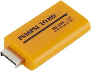 Up To1080p Output PS1&PS2 To HDMI-compatible Adapter Converter for Monitor Projector Convert Video/Audio Game Plug and Play
