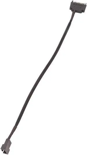 Black Sleeved 30cm Cooler Cooling Fan Splitter Power Cable 12V 4-Pin To 6 Port 3Pin/4Pin Connector for Molex IDE Computer PC DIY(1 in 1)