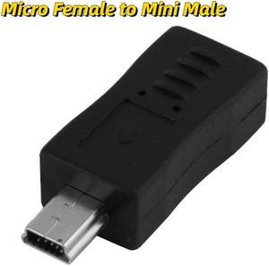 Micro USB Female To Mini USB Male Adapter Charger Converter Mini USB V3 To Micro USB V8 Adapter for Mobile Phone Android MP3(B)