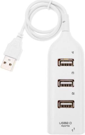 Multi-functional USB Hub 5Mbps High Speed Multi USB 2.0 Splitter Durable Practical Classic 4 in 1 Power Expander AdapterWhite