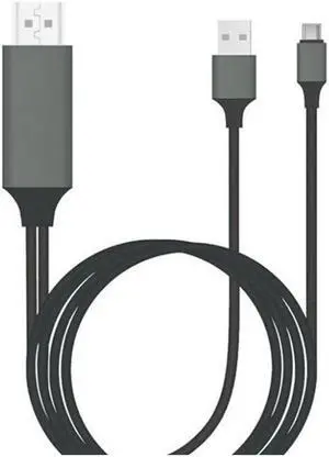 USB C To HDMI-compatible Cable USB 3.1 To HDMI-compatible 4K Adapter Cables for S-amsung G-alaxy S9/S8 Hu-awei USB-C Cable(black)