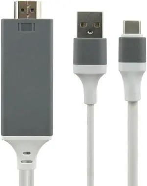 USB C To HDMI-compatible Cable USB 3.1 To HDMI-compatible 4K Adapter Cables for S-amsung G-alaxy S9/S8 Hu-awei USB-C Cable(white)