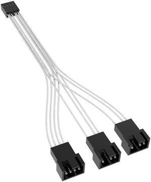 Desktop Computer Fan CPU PWM Extension Cable 4Pin Extension Cable 3  Silver Plated Copper Wire(1 to3)