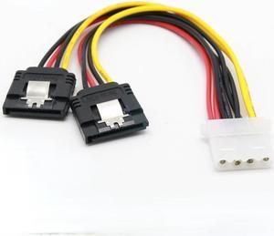 1x IDE 4 Pin Molex Male Power To 2x IDE 4 Pin Female Y Splitter Extension Adapter Connector Cable 22cm(C)