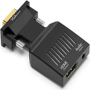 VGA To HDMI-compatible Converter Adapter 1080P VGA Adapter for PC Laptop To HDTV Projector Video Audio HDMI-compatible To VGA(VGA IN TO OUT)