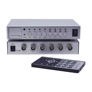 UK Plug,4 Input 1 Output BNC Video Quad Splitter CCTV Video Camera Processor System Kit Switcher For Analog Signal Carmeras UK Plug,4 Input 1 Output BNC Video Quad Splitter CCTV Video Camera Processor System Kit Switcher For Analog Signal Carmeras