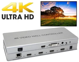 EUR Plug,4K TV Wall Processor 2x2 Video Wall Controller DVI HDMI Multi-screen Splicing Processor Images Stitching 1x2 1x3 1x4 4x1 Splicer EUR Plug,4K TV Wall Processor 2x2 Video Wall Controller DVI HDMI Multi-screen Splicing Processor Images Stitching 1x2 1x3 1x4 4x1 Splicer