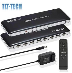 EUR Plug,7x1 HDMI 2.0 Switch Switcher Audio Video Converter 7 in 1 out 3D 4K 60Hz for PS3 PS4 Computer PC DVD HD Players TV STB TO HDTV EUR Plug,7x1 HDMI 2.0 Switch Switcher Audio Video Converter 7 in 1 out 3D 4K 60Hz for PS3 PS4 Computer PC DVD HD Players TV STB TO HDTV
