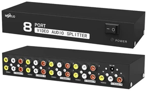 1 in 8 out,8 Ports AV Splitter 8 Way RCA Video Audio Splitter Box 1 in 8 out RCA Splitter 1x4 1x8 CVBS RCA Video Audio Distributor Splitter 1 in 8 out,8 Ports AV Splitter 8 Way RCA Video Audio Splitter Box 1 in 8 out RCA Splitter 1x4 1x8 CVBS RCA Video Audio Distributor Splitter