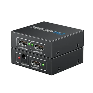 1 in 2 out,1080P HDTV Splitter 1 in 2 out HDTV Video Distributor Switch 1x2 Duplicate/Mirror Screen Display Converter for Loptop PC Monitor 1 in 2 out,1080P HDTV Splitter 1 in 2 out HDTV Video Distributor Switch 1x2 Duplicate/Mirror Screen Display Converter for Loptop PC Monitor