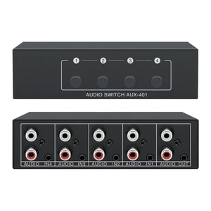 4 in 1 out,RCA Audio Switcher 4 in 1 Out Bidirectional Passive RCA L/R + 3.5mm Aux Analog Audio Share Selector Switch Box No Power Need 4 in 1 out,RCA Audio Switcher 4 in 1 Out Bidirectional Passive RCA L/R + 3.5mm Aux Analog Audio Share Selector Switch Box No Power Need