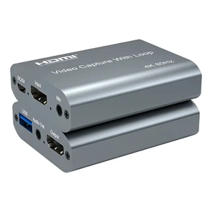 ,4K HDMI Video Capture Card 1080P 60Hz HDMI to USB Video Audio Recorder Card with Microphone Loop-out for Live Streaming PS5 PC ,4K HDMI Video Capture Card 1080P 60Hz HDMI to USB Video Audio Recorder Card with Microphone Loop-out for Live Streaming PS5 PC