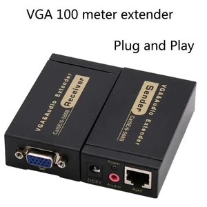AU Plug,100M VGA Extender VGA Cable Transmitter Receiver Extender VGA to RJ45 Amplifier Support for DVR Hard Disk HD 3D AU Plug,100M VGA Extender VGA Cable Transmitter Receiver Extender VGA to RJ45 Amplifier Support for DVR Hard Disk HD 3D