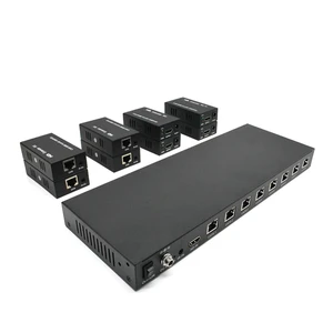1 set,60M 1080P 60Hz 1x8 Extender for HDMI Over Cat5e/6 8 Channel HD To RJ45 Video Transmission Network Extender For Room PC TV 1 set,60M 1080P 60Hz 1x8 Extender for HDMI Over Cat5e/6 8 Channel HD To RJ45 Video Transmission Network Extender For Room PC TV