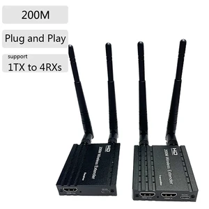 1TX and 3RXS,200M Wireless Extender for HDMI Transmitter 1080P Video Extender support 1 TX to 2/3/4 RX Display for NVR Laptop PC 1TX and 3RXS,200M Wireless Extender for HDMI Transmitter 1080P Video Extender support 1 TX to 2/3/4 RX Display for NVR Laptop PC