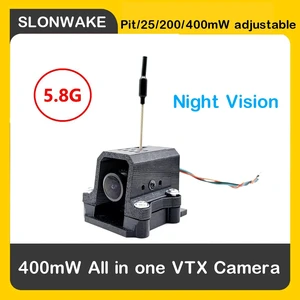 VTX Camera,SLONWAKE 5.8GHz 48CH Pit/25/200/400mW adjustable VTX Transmitter and Night Vision 1200TVL starlight fpv camera use for RC Car VTX Camera,SLONWAKE 5.8GHz 48CH Pit/25/200/400mW adjustable VTX Transmitter and Night Vision 1200TVL starlight fpv camera use for RC Car